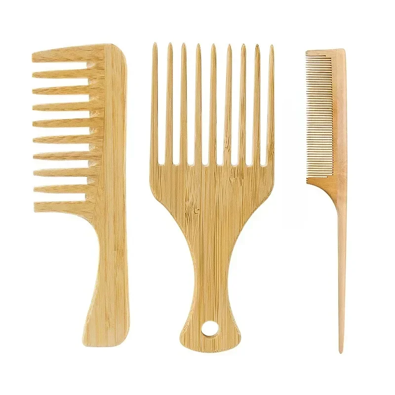 Bamboo Toothbrush - 1szt Naturalny bambusowy drewniany grzebień do