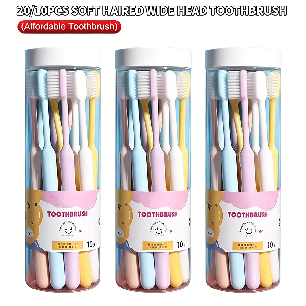 Bamboo Toothbrush - Duży zestaw szczoteczek do zębów, 10/20