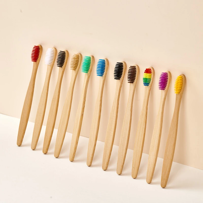 Bamboo Toothbrush - 5/10/20/30 sztuk – kolorowe szczoteczki do