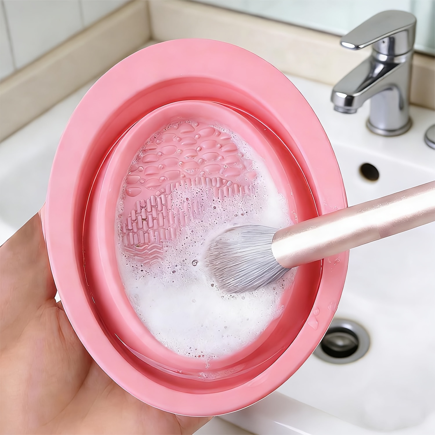Eco Sponge - Składana silikonowa miska do czyszczenia pędzli