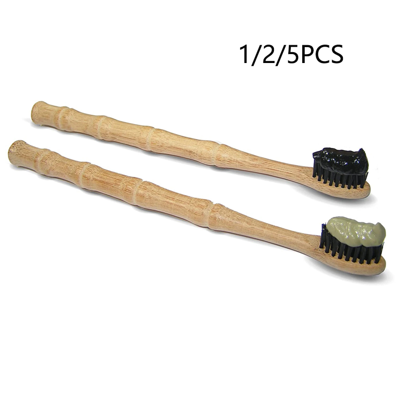 Bamboo Toothbrush - 1/2/5 szt. Naturalna biodegradowalna bambusowa szczoteczka