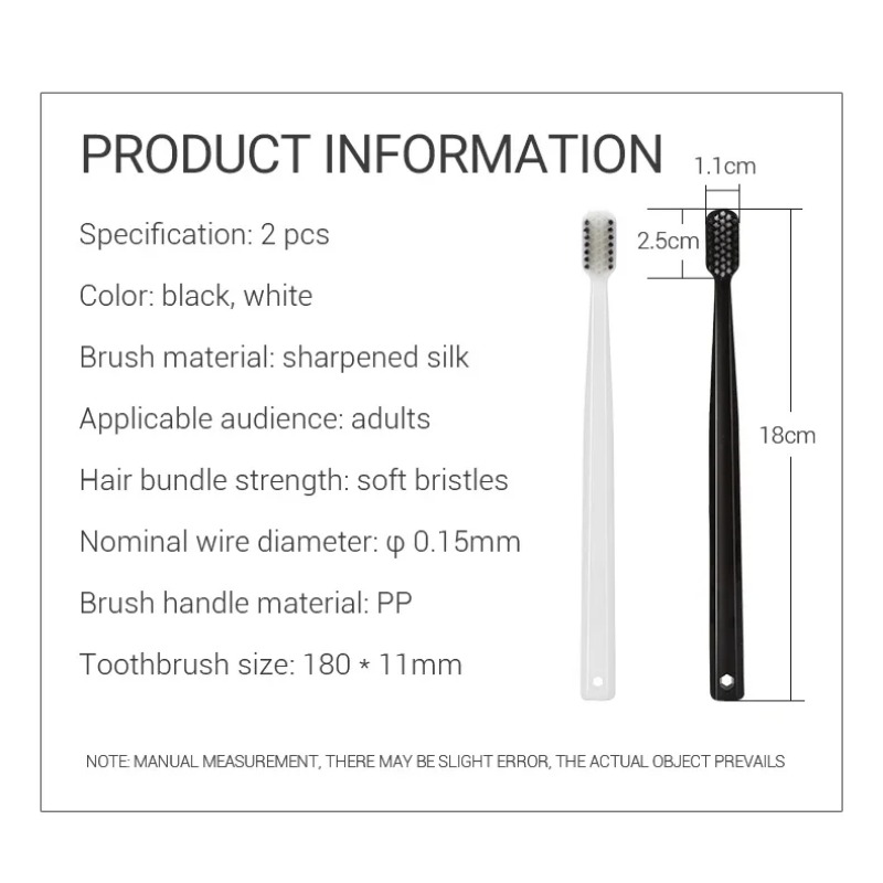 Bamboo Toothbrush - 2-10 szt. Ekologiczne szczoteczki do zębów