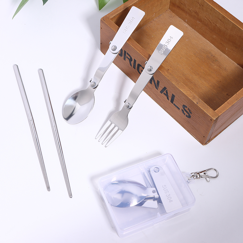 Bamboo Cutlery - 1 szt./3 szt. Przenośny zestaw sztućców