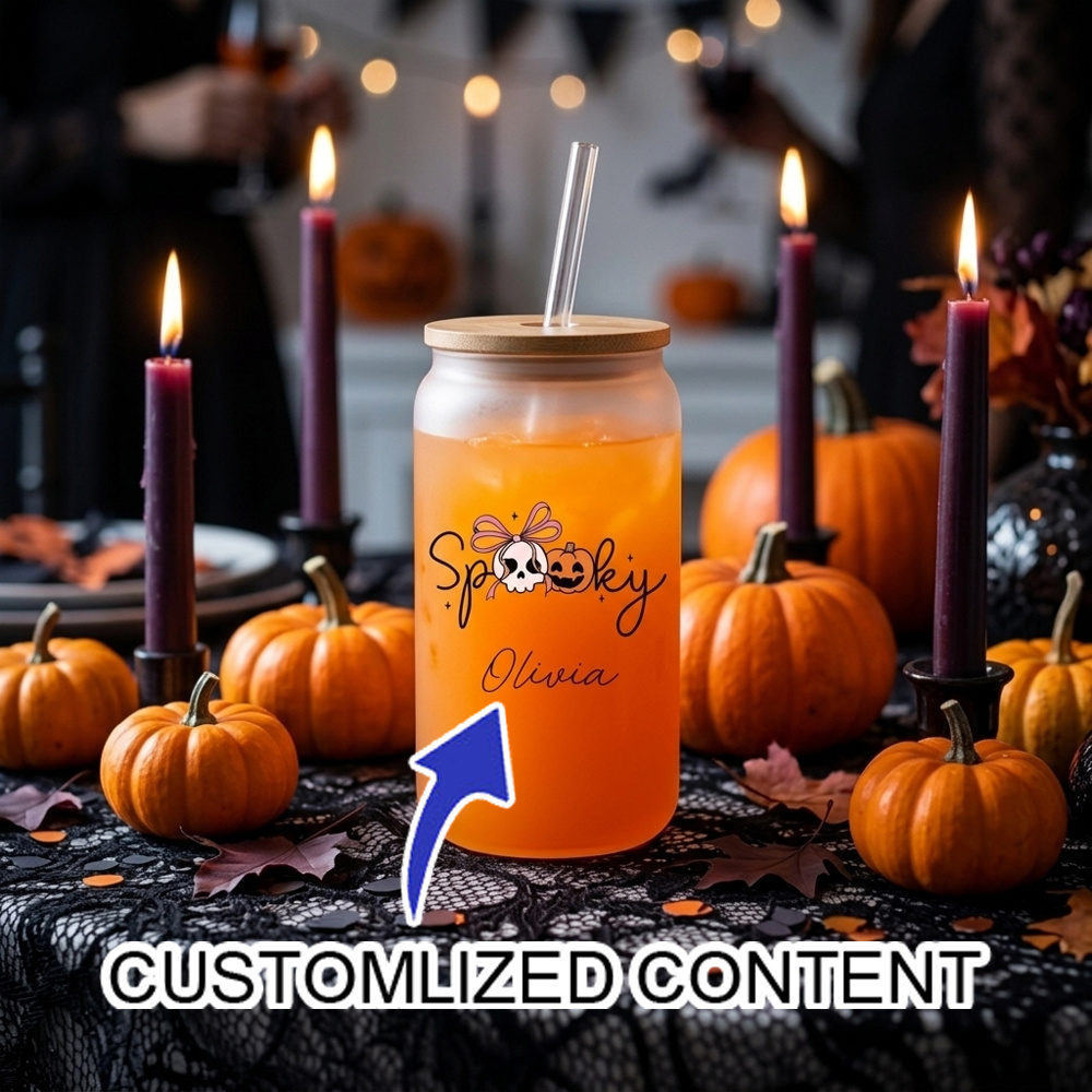 Szklany kubek na Halloween z w – Reusable Straw recenzja i cena
