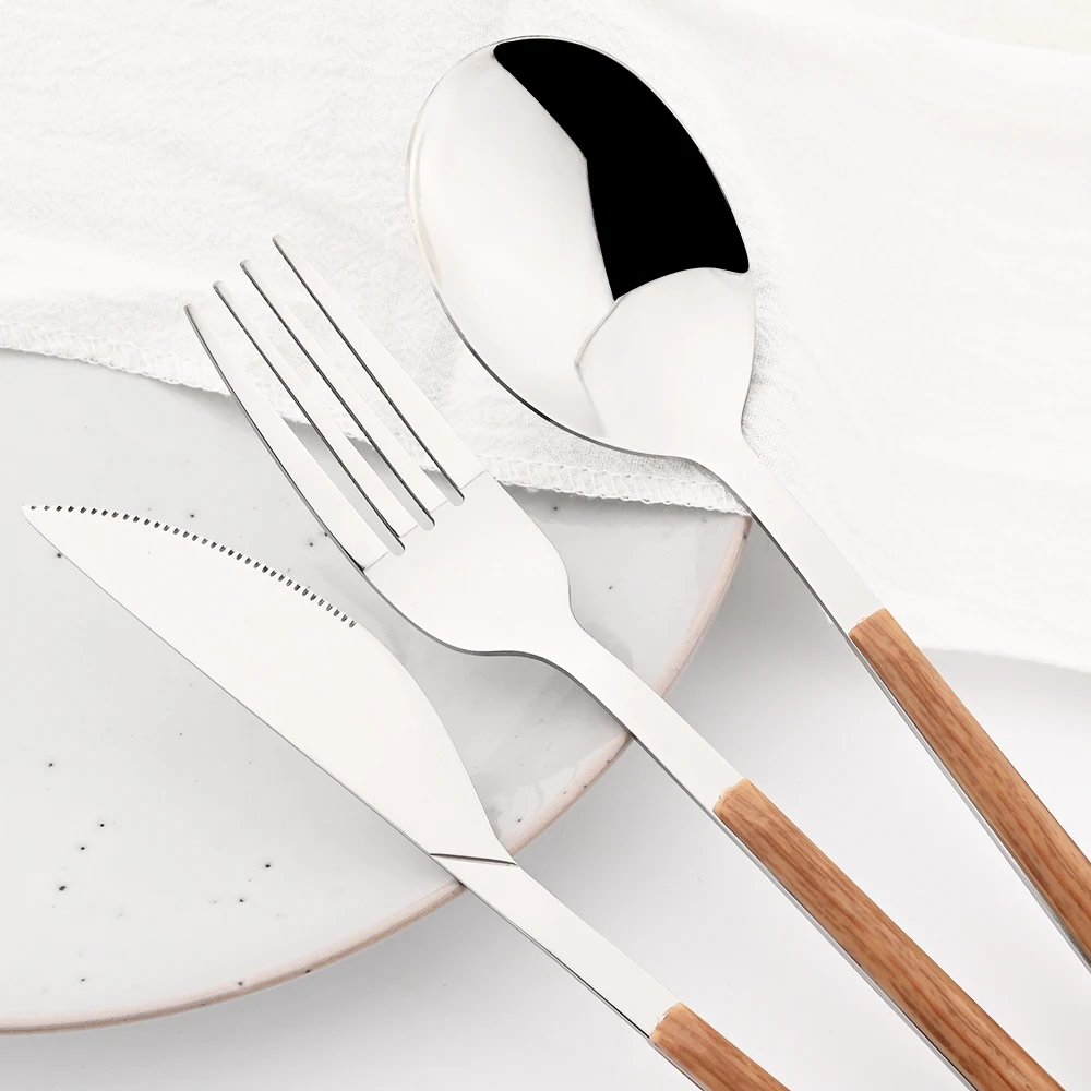 16/24/30 szt. Imitacja stali n – Bamboo Cutlery recenzja i cena