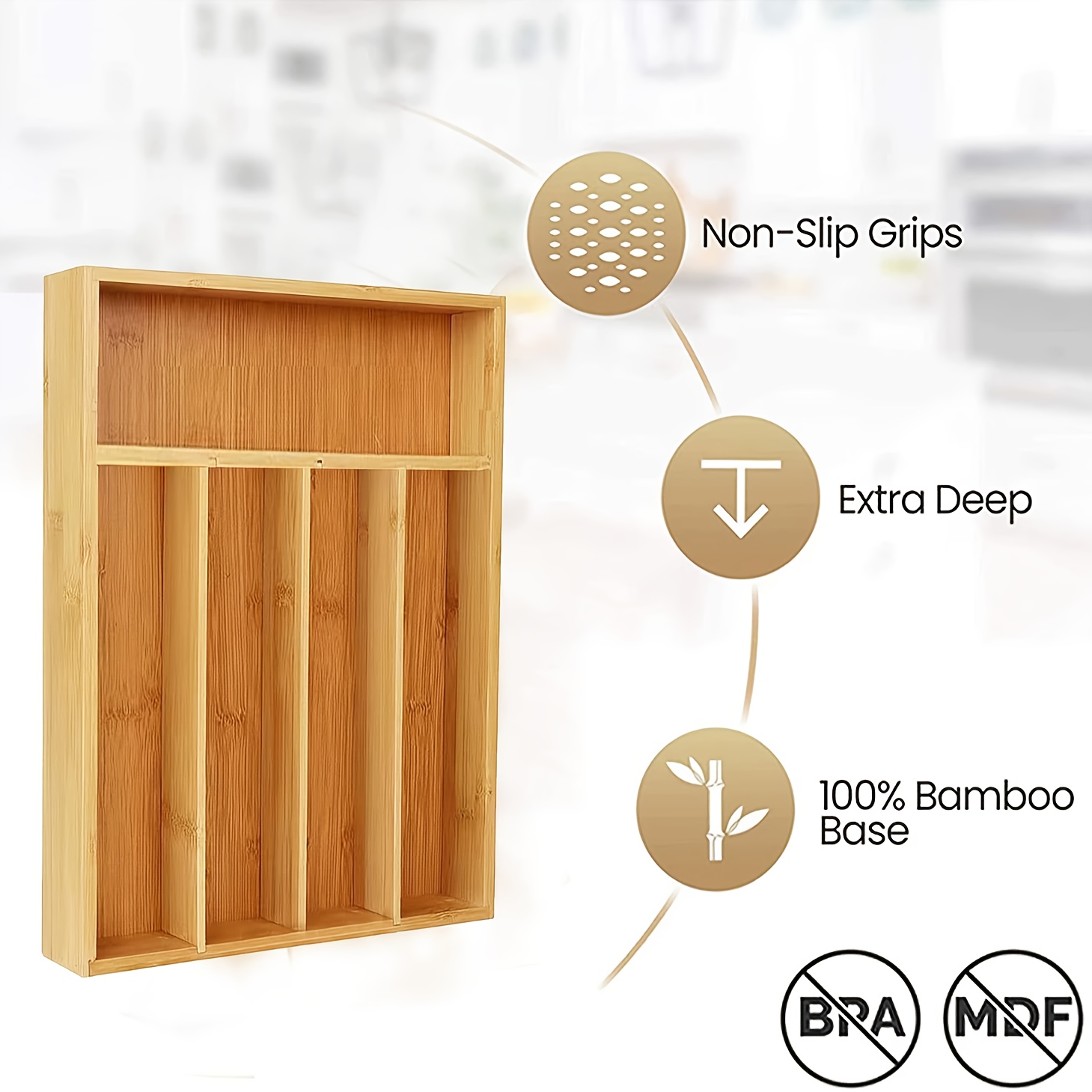 Organizer do szuflady kuchenne – Bamboo Cutlery recenzja i cena