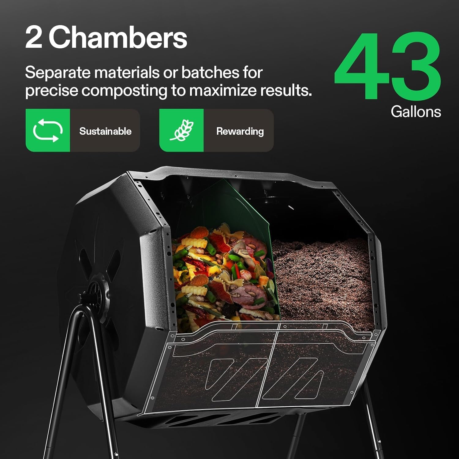 Kompostownik obrotowy VIVOSUN  – Compost Bin recenzja i cena